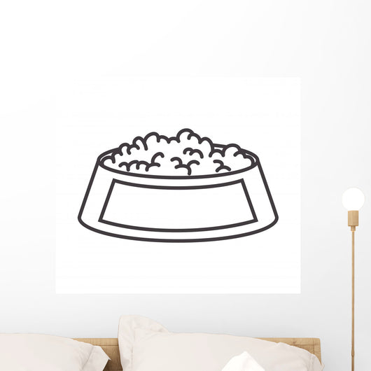 Silhouette with Pet Dish Wall Mural
