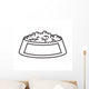 Silhouette with Pet Dish Wall Mural