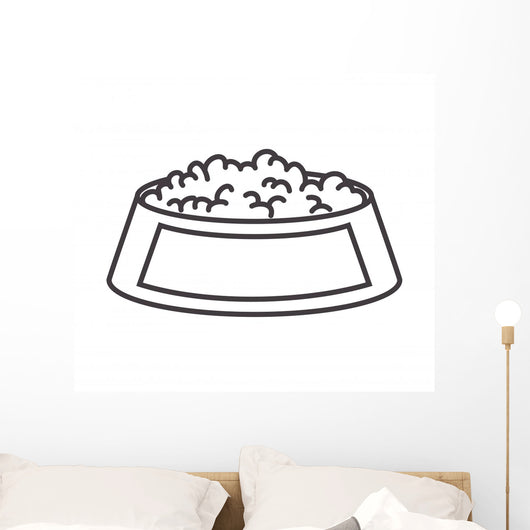 Silhouette with Pet Dish Wall Mural