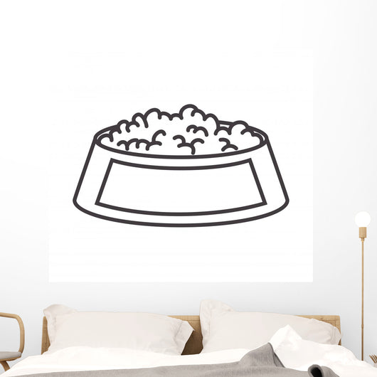 Silhouette with Pet Dish Wall Mural