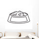 Silhouette with Pet Dish Wall Mural