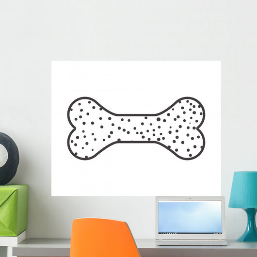 Silhouette with Pet Bone Wall Mural