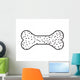 Silhouette with Pet Bone Wall Mural