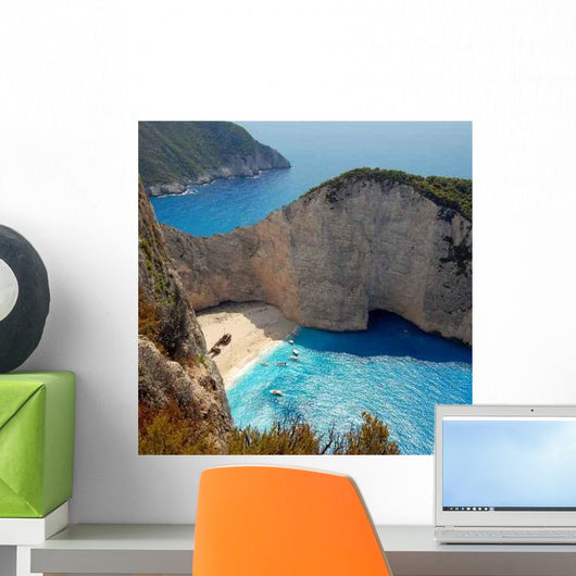 Zakynthos Shipwreck Beach Wall Mural