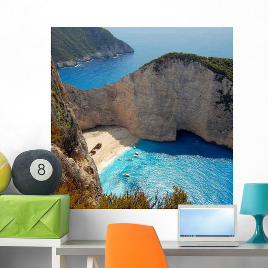 Zakynthos Shipwreck Beach Wall Mural