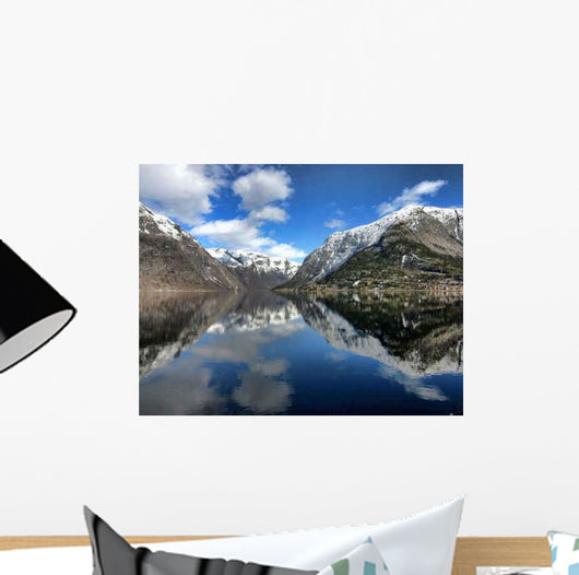 Mountains Surrounding Hardanger Fjord Wall Mural