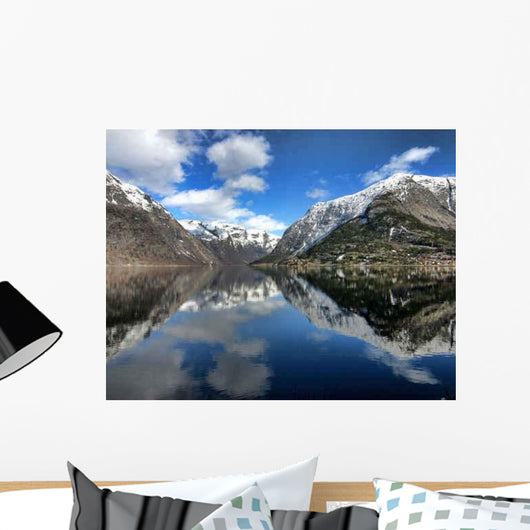 Mountains Surrounding Hardanger Fjord Wall Mural