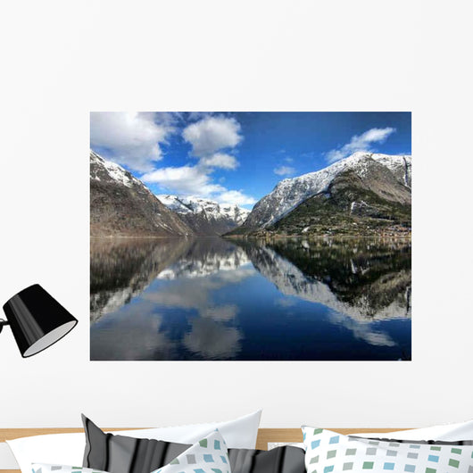 Mountains Surrounding Hardanger Fjord Wall Mural