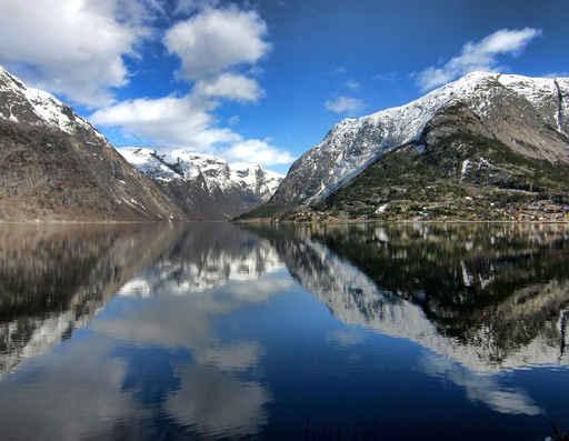 Mountains Surrounding Hardanger Fjord Wall Mural