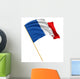 3D French Flag with Wall Mural