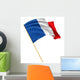 3D French Flag with Wall Mural
