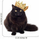 black cat wearing golden crown isolated Wall Decal
