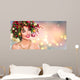 Xmas Model Woman Holiday Wall Mural