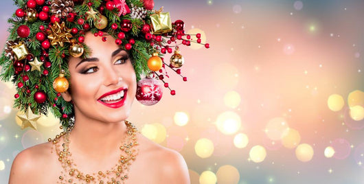 Xmas Model Woman Holiday Wall Mural