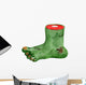 Hand Drawn Severed Foot Watercolor Cut Wall Decal