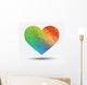 Rainbow Heart Symbol Illustration Wall Mural
