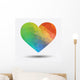 Rainbow Heart Symbol Illustration Wall Mural