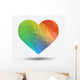 Rainbow Heart Symbol Illustration Wall Mural