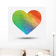 Rainbow Heart Symbol Illustration Wall Mural