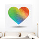 Rainbow Heart Symbol Illustration Wall Mural