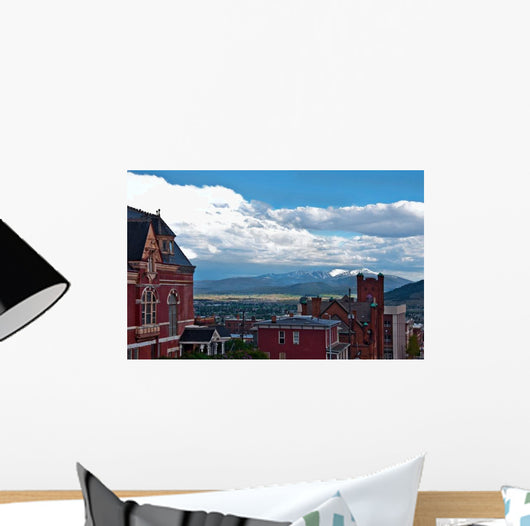 Historic Red Brick Buildings Wall Decal
