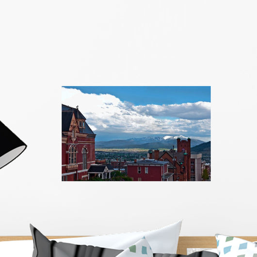 Historic Red Brick Buildings Wall Decal