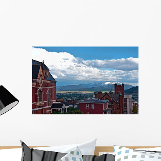 Historic Red Brick Buildings Wall Decal
