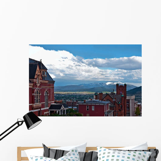 Historic Red Brick Buildings Wall Decal