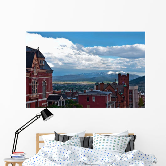 Historic Red Brick Buildings Wall Decal