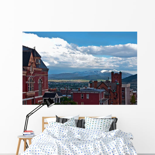 Historic Red Brick Buildings Wall Decal