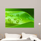 Bamboo - leaves with water drops Wall Mural