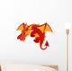 Red Cartoon Dragon Wall Decal