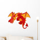 Red Cartoon Dragon Wall Decal