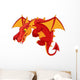 Red Cartoon Dragon Wall Decal