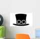 Steampunk Top Hat Silhouette Wall Mural