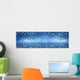 Blue Christmas Glitter Wall Mural