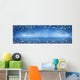 Blue Christmas Glitter Wall Mural