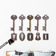 Keyholes and Old Keys Wall Decal Sticker Set