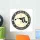 Vintage Stamp with Map Wall Mural