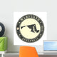 Vintage Stamp with Map Wall Mural