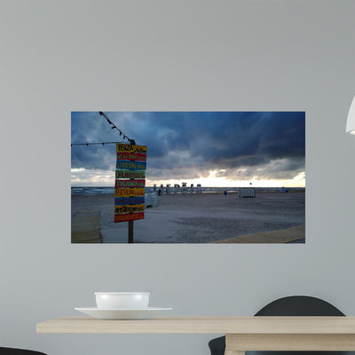 Index Distances to Cities Wall Mural shown on a wall