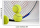 Tennis Racket and Balls on White Background Wall Mural