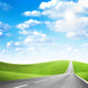 abstract scene blue sky on rural road Wall Mural