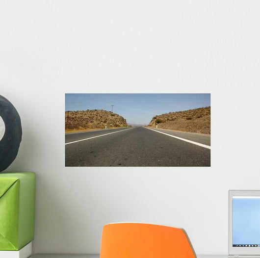 Lonely Desert Road Wall Mural