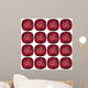 Seamless Red Roses Flower Wall Mural