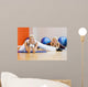 Group of people doing stretching exercise Wall Mural