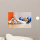 Group of people doing stretching exercise Wall Mural