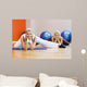Group of people doing stretching exercise Wall Mural