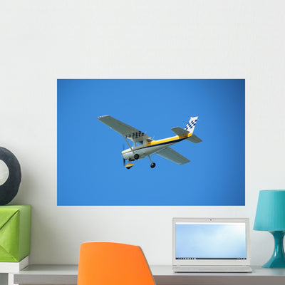 Light Private Plane Wall Mural shown on a wall