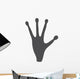 Alien's Hand Icon Black Wall Decal